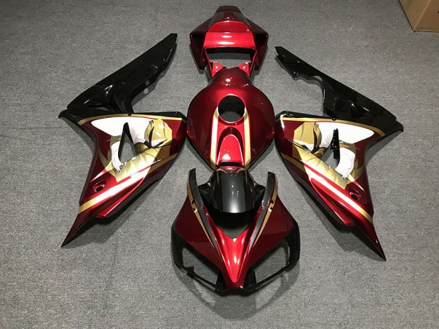 Tiefrot & Gold 2006-2007 Honda CBR1000RR Motorrad Verkleidung