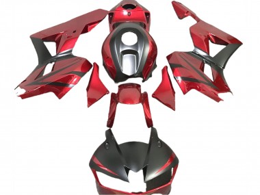 Tiefrot & Matt Schwarz 2013-2023 Honda CBR600RR Motorrad Verkleidung