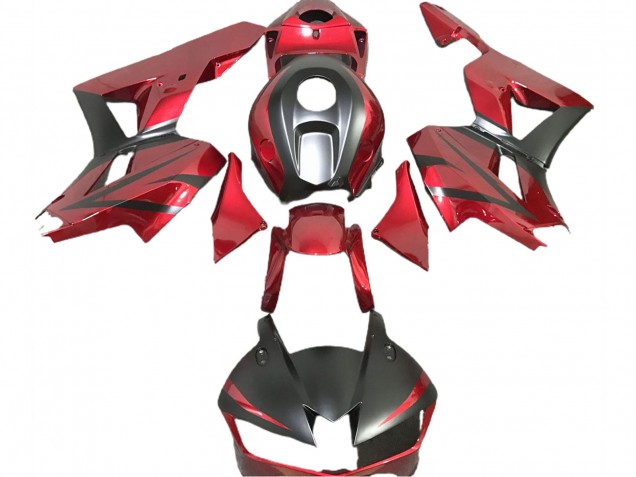 Tiefrot & Matt Schwarz 2013-2023 Honda CBR600RR Motorrad Verkleidung Tiefrot & Matt Schwarz 2013-2023 Honda CBR600RR Motorrad Verkleidung
