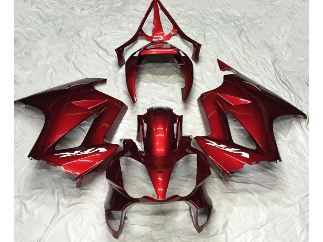 Tiefrot Schlicht 2002-2012 Honda VFR800 Motorrad Verkleidung Tiefrot Schlicht 2002-2012 Honda VFR800 Motorrad Verkleidung