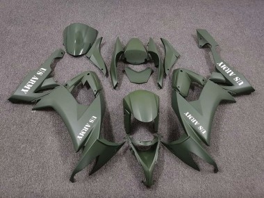 US Army Mattgrün 2008-2010 Kawasaki ZX10R Motorrad Verkleidung