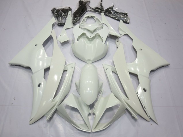 Vollglanz Weiß 2008-2016 Yamaha R6 Motorrad Verkleidung Vollglanz Weiß 2008-2016 Yamaha R6 Motorrad Verkleidung