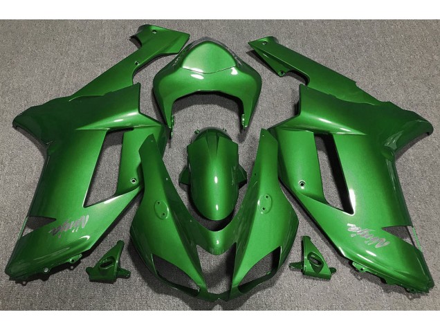 Waldgrün 2007-2008 Kawasaki ZX6R Motorrad Verkleidung Waldgrün 2007-2008 Kawasaki ZX6R Motorrad Verkleidung