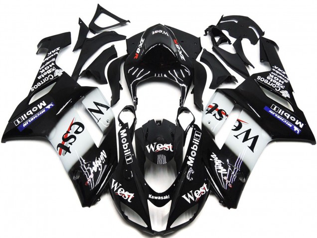 West Gloss Slick 2007-2008 Kawasaki ZX6R Motorrad Verkleidung West Gloss Slick 2007-2008 Kawasaki ZX6R Motorrad Verkleidung