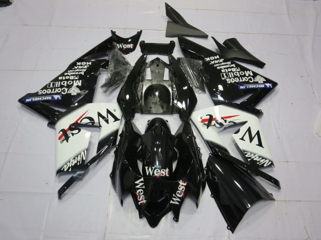 West Weiß Schwarz 2004-2005 Kawasaki ZX10R Motorrad Verkleidung West Weiß Schwarz 2004-2005 Kawasaki ZX10R Motorrad Verkleidung