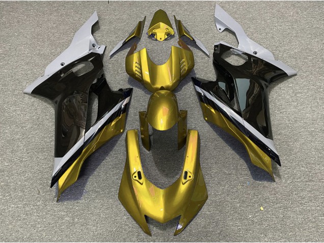 Zement Schwarz & Gold 2017-2021 Yamaha R6 Motorrad Verkleidung Zement Schwarz & Gold 2017-2021 Yamaha R6 Motorrad Verkleidung